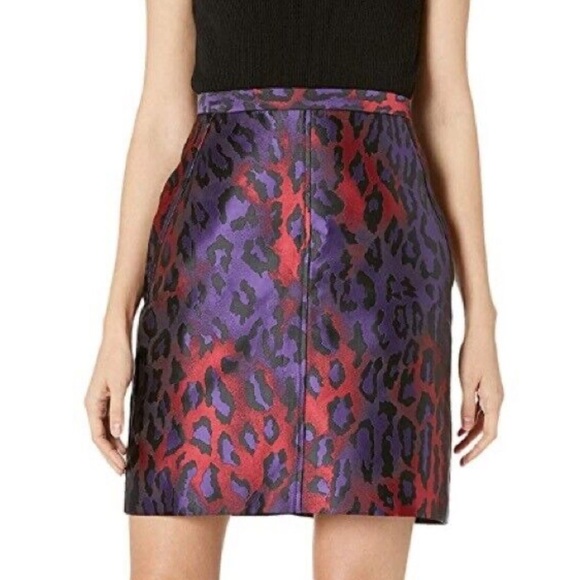 Anne Klein Animal Jacquard Pencil Skirt - Picture 1 of 5